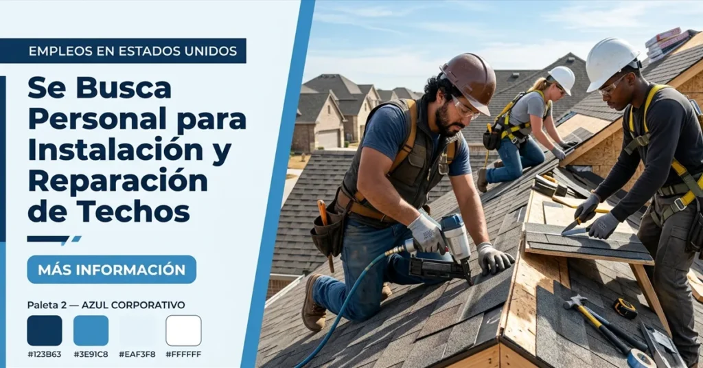 Se Busca Personal para Instalación y Reparación de Techos